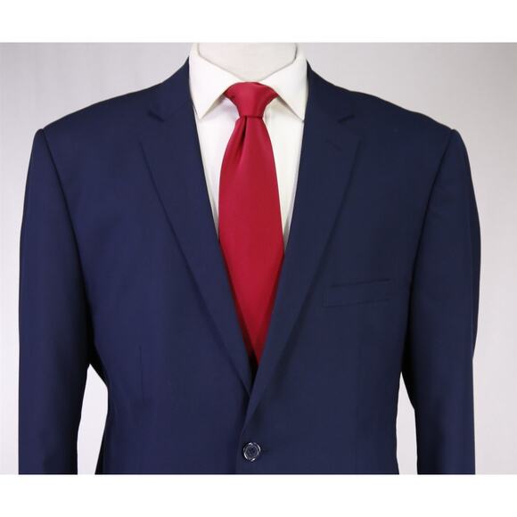 Alain Dupetit Dark Royal Navy Blue 2-Btn Modern Fit Suit 44R - Picture 3 of 10